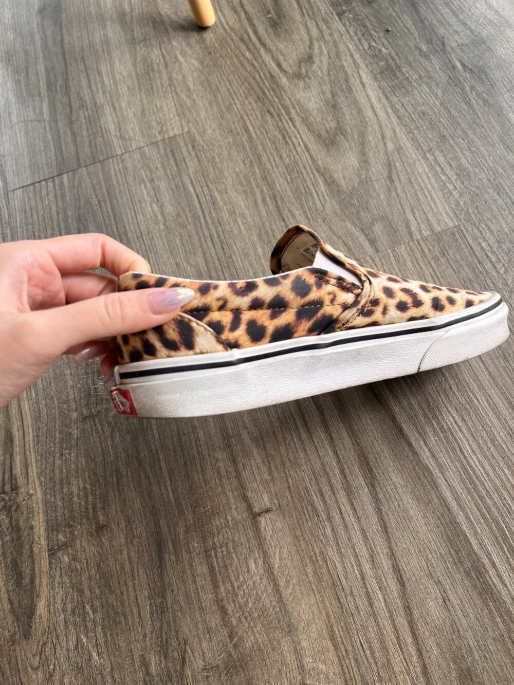 Vans Classic Slip-On Leopard Black True White Sneakers Men’s 6.5 Women’s 8 - Picture 6 of 9